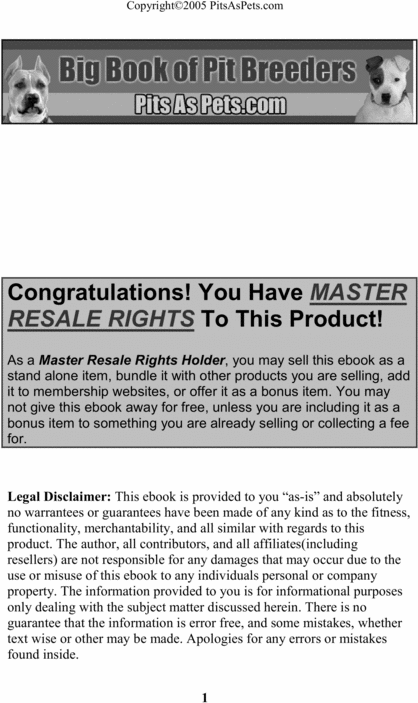 Product picture Big List of Pit Bull Breeders